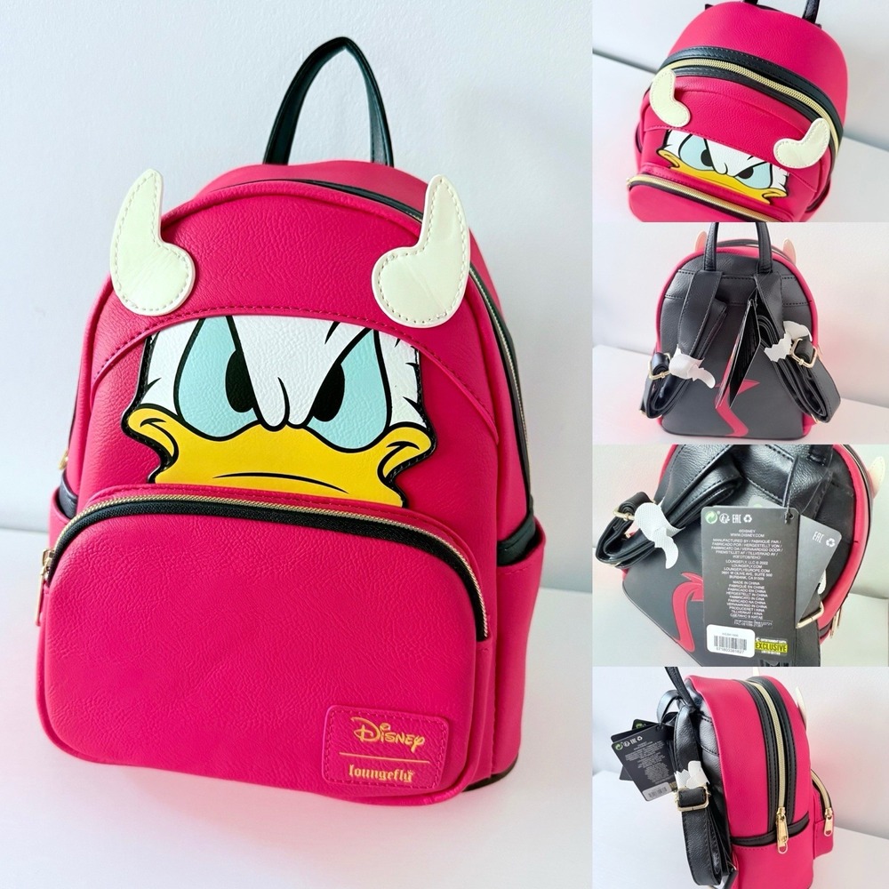 Loungelfy Disney Donald Duck Devil Donald Cosplay‎ Mini-Backpack IN-HAND